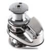 Product image of the Muir VRC2500 vertical windlass with capstan, featuring the MORS (Manual Override System) option, on a white background.