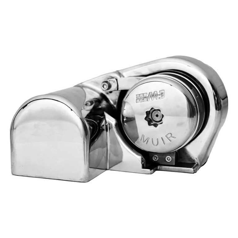 Horizontal H900 / Aluminium engine component with engraved Muir logo, precision engineering part.