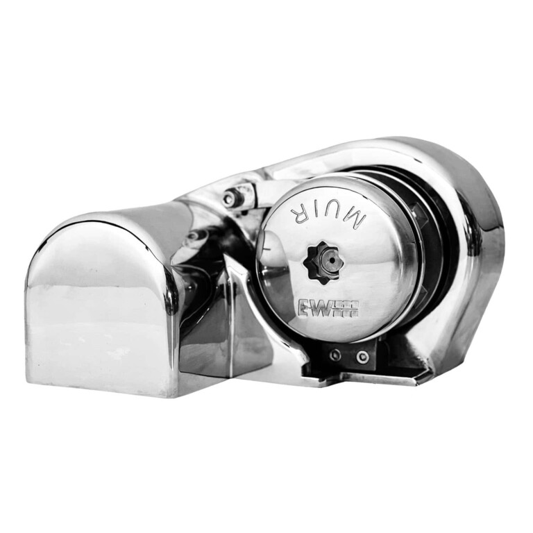 Stainless steel industrial valve or actuator component.