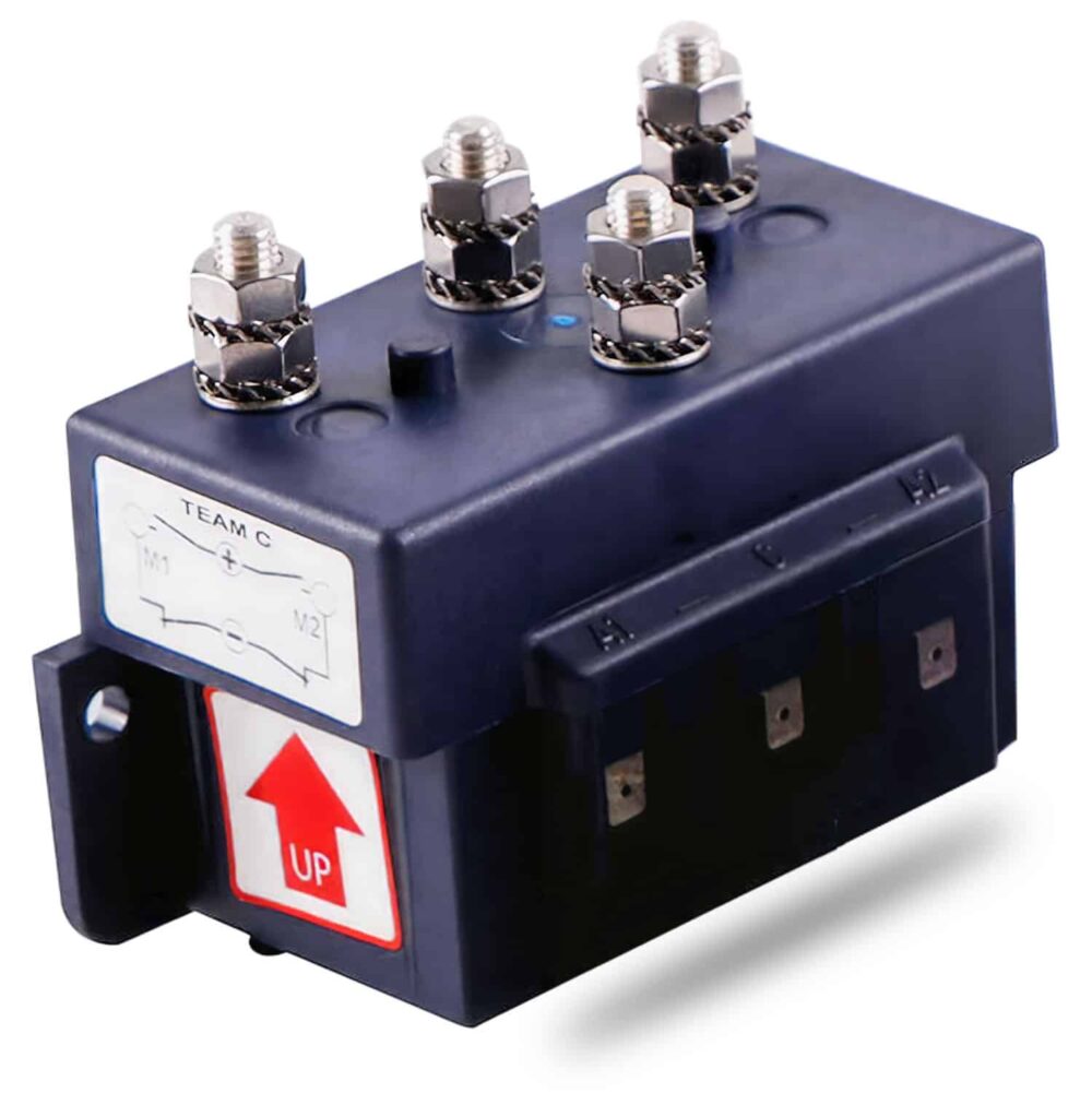High-voltage electrical relay for industrial automation and control systems.