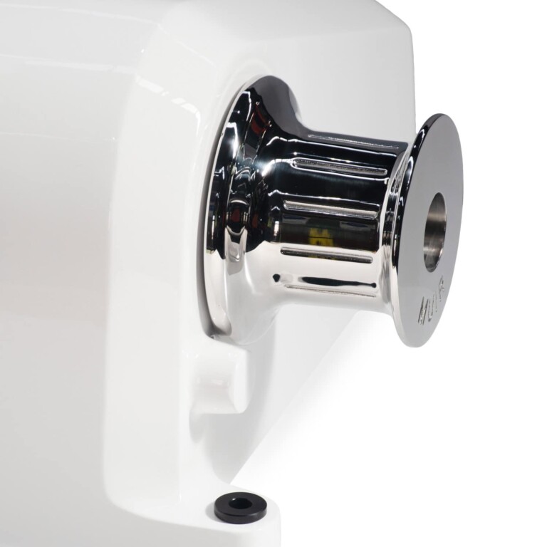 Precision mechanical component on white background.