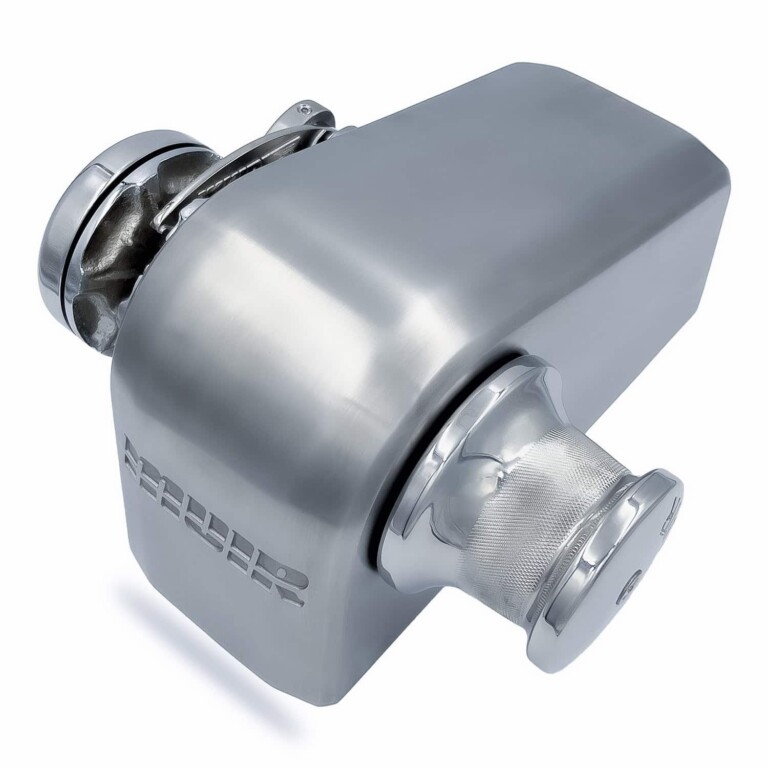Compact stainless steel hydraulic filter for industrial water and oil systems.