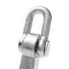 Industrial metal shackle for lifting and rigging, durable and high-strength hardware.