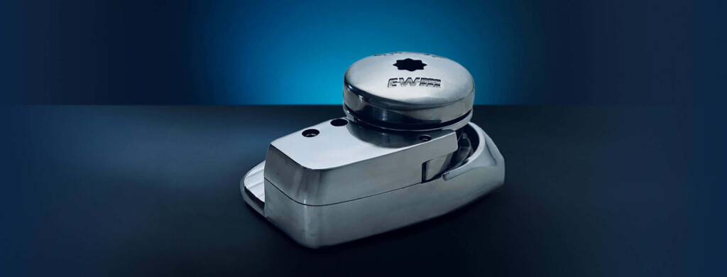 Electric boat motor, sleek modern design, marine propulsion system, high-performance boat engine, Muir Engineering marine equipment relevance.