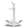 Metal anchor bolt with a shackle for maritime and construction applications.