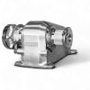 High-precision industrial pump in polished stainless steel for engineering applications.