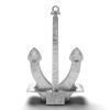 Polished marble boat anchor sculpture for engineering projects.