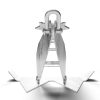 High-quality metal anchor and timber wedge for construction, showing strong industrial engineering components.