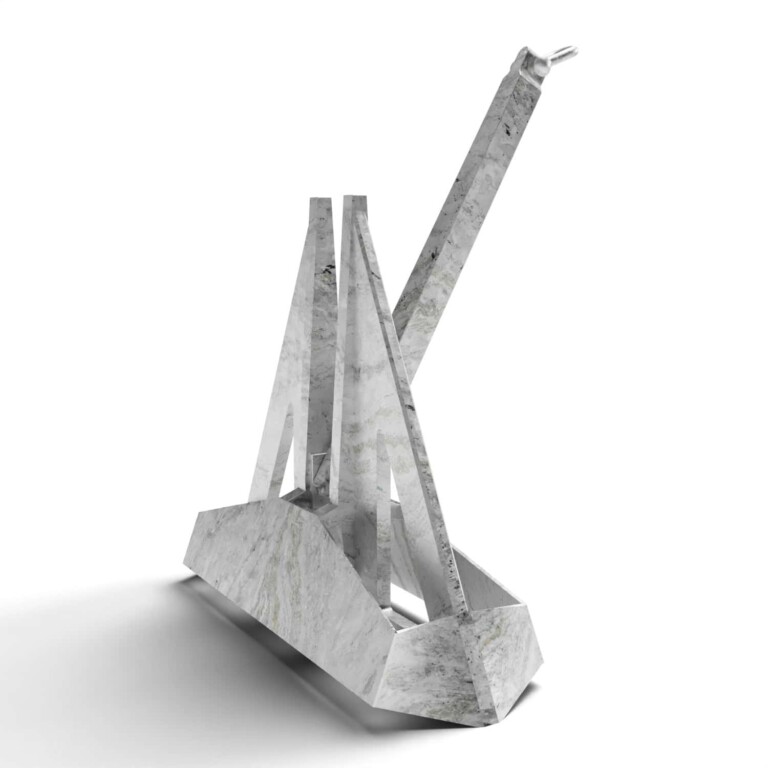 Marble construction template or trowel stand for civil engineering projects. / Delta Anchor