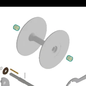 Bush Nylon DFF08 Drum (part P021090) highlighted on the Muir DFF08 exploded view