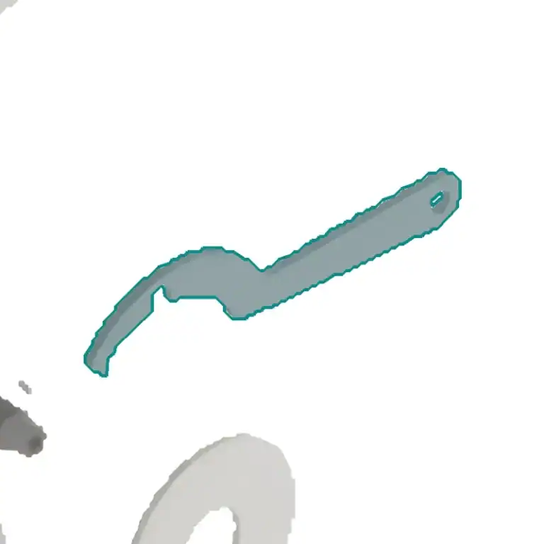 Handle Clutch DFF10 (part P111012) highlighted on the Muir DFF10 exploded view