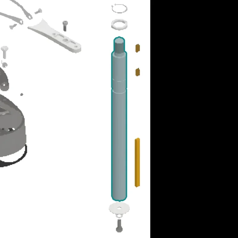 Shaft – VRC4000A1 ( 1 Piece Capstan )dia 1 3/8″ X 480MM (part P181086) highlighted on the Muir VRC4000 exploded view