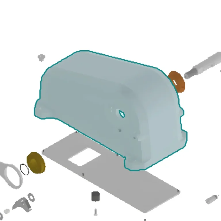 Housing Alloy HR3500 Jaguar SG/SC (part P221077) highlighted on the Muir HR3500AL exploded view